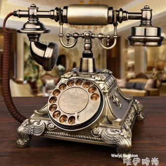 老式電話機仿古電話機歐式復古老式旋轉歐美式田園家用電話座機新LX 萬事屋 雙十一購物節