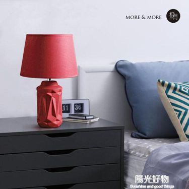 檯燈北歐臥室床頭創意陶瓷簡約現代可愛溫馨暖光結婚房床頭櫃 NMS 雙十一購物節