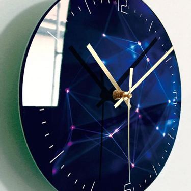 鐘錶掛鐘家用時鐘超靜音創意輕奢石英鐘藝術玻璃黑色大氣臥室 雙十一購物節