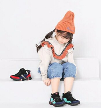 女童運動鞋新秋冬款韓版中大童女孩加絨休閒二棉鞋男兒童鞋子 雙十一購物節