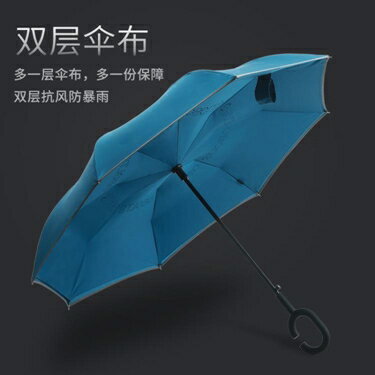 雨傘 自動反向傘男反折疊免持式汽車用雙人超大晴雨兩用長柄雙層反骨傘 雙十一購物節