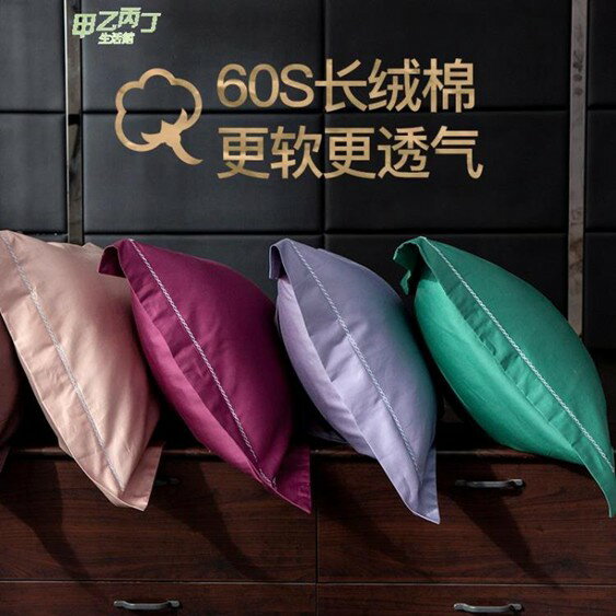 枕套 枕頭棉質48x74cm枕套一對裝夏天涼爽冰絲單人純色枕頭套夏季 雙十一購物節