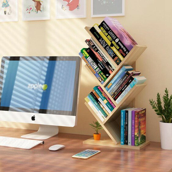 創意樹形書架學生用桌上簡易置物架兒童桌面簡約現代小書櫃省空間 雙十一購物節