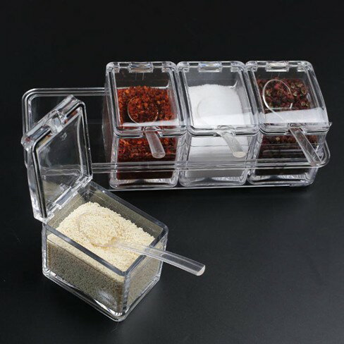 調味罐創意廚房 鹽罐家用組合裝套裝玻璃調味盒收納盒歐式調料盒 萬事屋 雙十一購物節