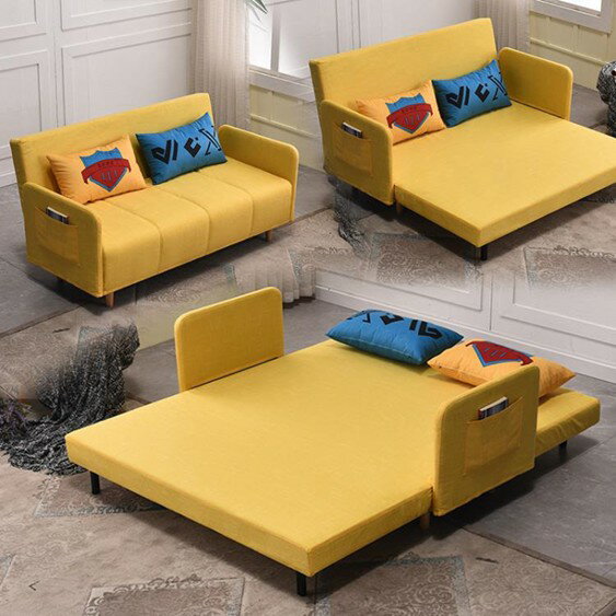 懶人沙發床兩用可折疊雙人小戶型客廳多功能簡易休閑小沙發加硬款 萬事屋 雙十一購物節