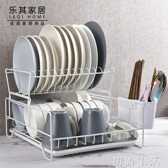 放碗碟架瀝水架廚房雙層筷子盤子杯子餐具碗筷收納架瀝水籃晾碗架 雙十一購物節