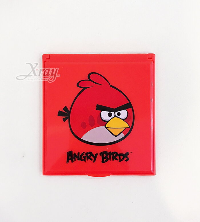 憤怒鳥 Angry Birds 方鏡-中，美妝鏡/雙面鏡/鏡子/方鏡/化妝鏡/桌上鏡/隨身鏡/摺疊鏡，X射線【C058800】