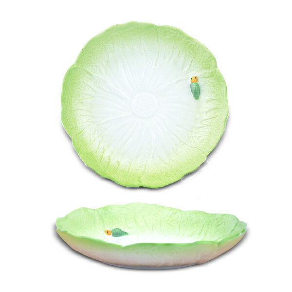 [堯峰陶瓷 ] 免運 仿真造型白菜盤7.5吋   白菜盤 單入 蜜桃粉|淡雅綠 | 甜食盤|水果盤|早餐盤|野餐擺盤適用