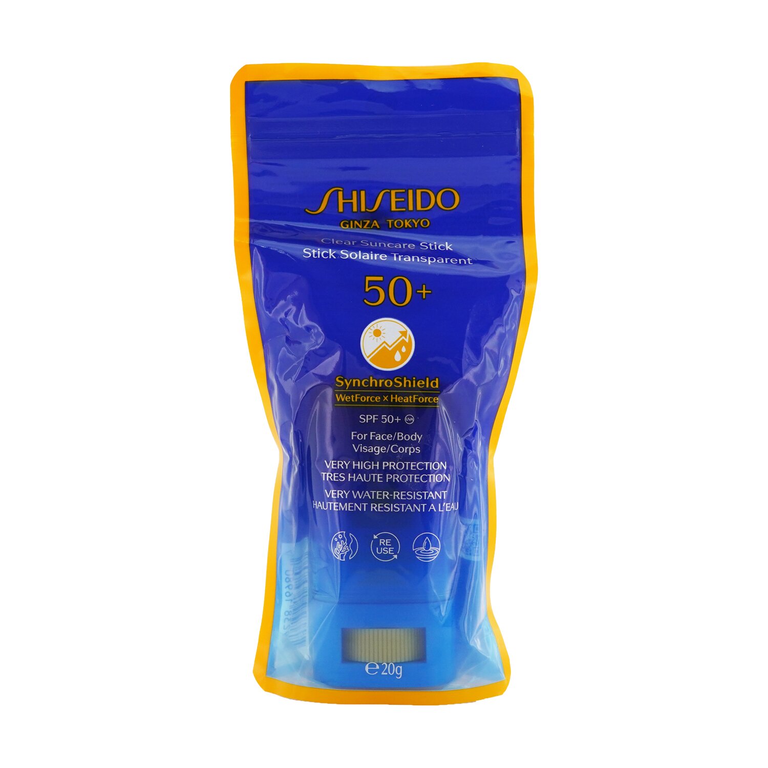 資生堂 Shiseido - 透明防曬棒 SPF 50+ UVA - 用於面部/身體（非常高保護和非常防水）