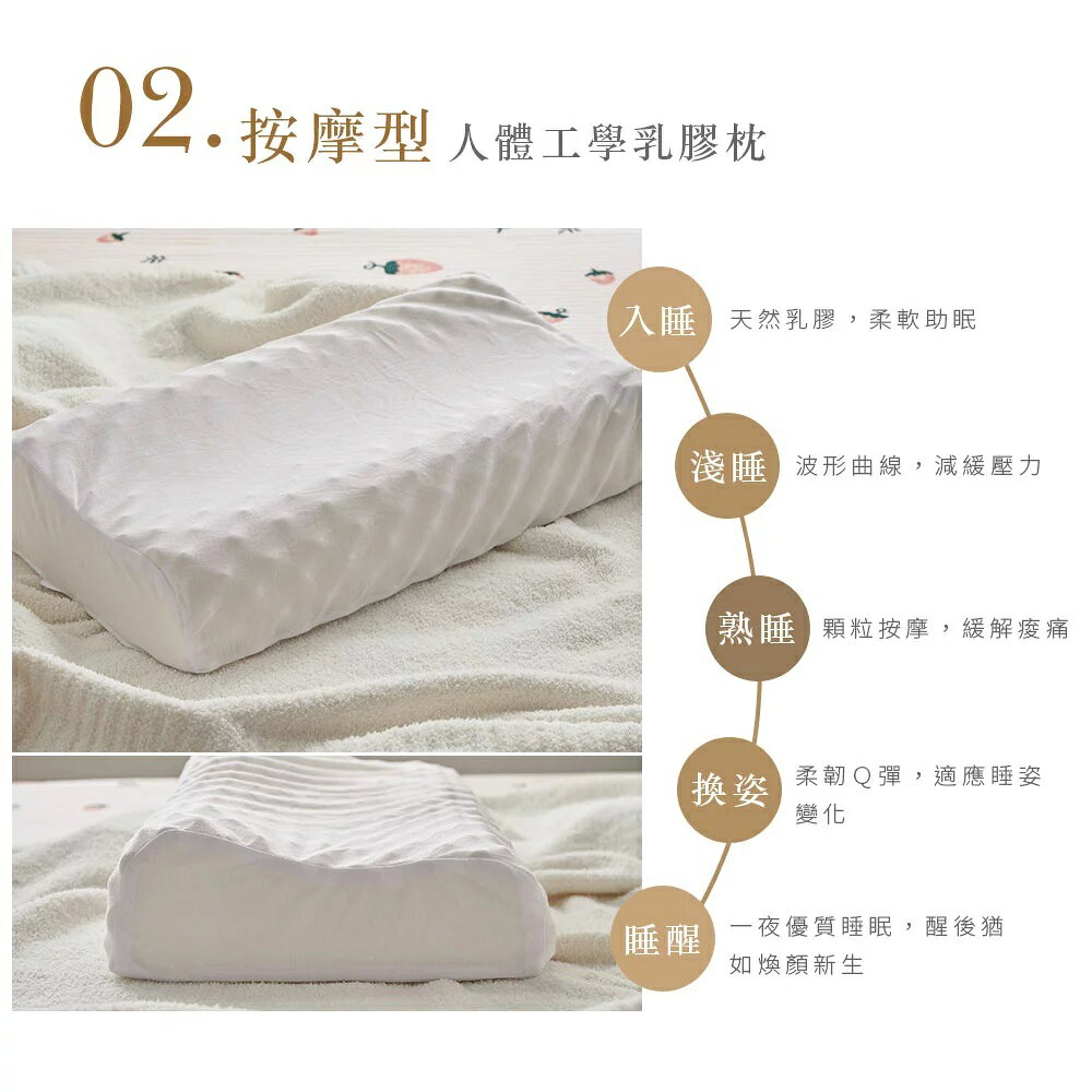 【DUYAN 竹漾】人體工學乳膠枕- 多款任選 | 蝶型 | 蜂巢型 | 按摩型｜頭頸舒壓型 0