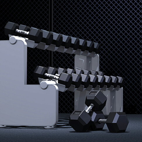 商用六角包膠啞鈴35LB 35磅 實重15.8KG(近16KG啞鈴)【Fitek健身網】 8