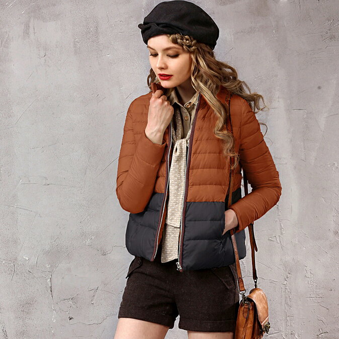 現貨+預購 真 羽絨90%白鴨絨 羽絨外套鴨絨夾克-短款-歐洲保暖修身顯瘦女外套3色72i3【獨家進口】【米蘭精品】