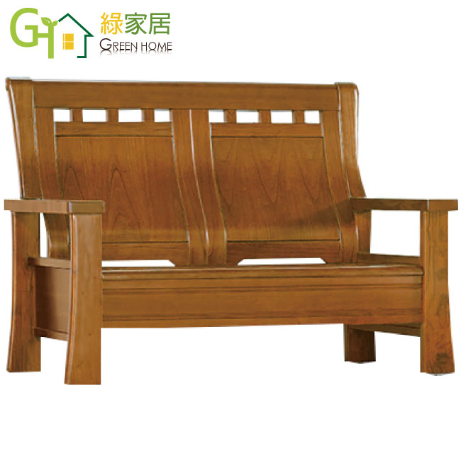 【綠家居】瑪尼 典雅風實木二人座沙發椅
