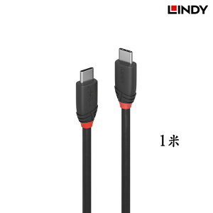 LINDY林帝 TYPE-C 公 TO 公傳輸線 36906_A USB 3.2 手機充電線 1M