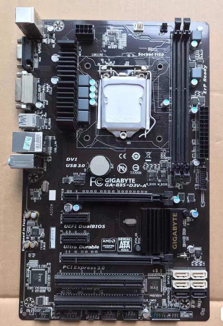 技嘉B85-D3V B85-D3V-A 主機板 USB3 SATA3 隨機發貨 檔板齊全 店保一個月 測試正常 無暗病 現貨速發