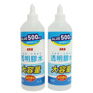 SKB 補充膠水 GL-60 500cc/一瓶入(定75) 透明膠水 膠水補充液 膠水補充水-文
