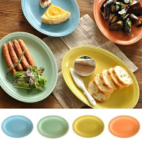 日本製美濃燒 橢圓形托盤 24.3cm 水果盤 甜點盤 ins盤 點心盤 麵包盤 餐盤 菜盤 盤子 托盤 盤 -富士通販