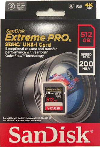 SanDisk 512GB 512G SDXC【200MB/s】Extreme Pro 633X SD UHS-I UHS 4K U3 Class 3 C10 Class 10 V30 SDSDXXD-512G 原廠包裝 相機記憶卡|APP賺6%點數回饋 2