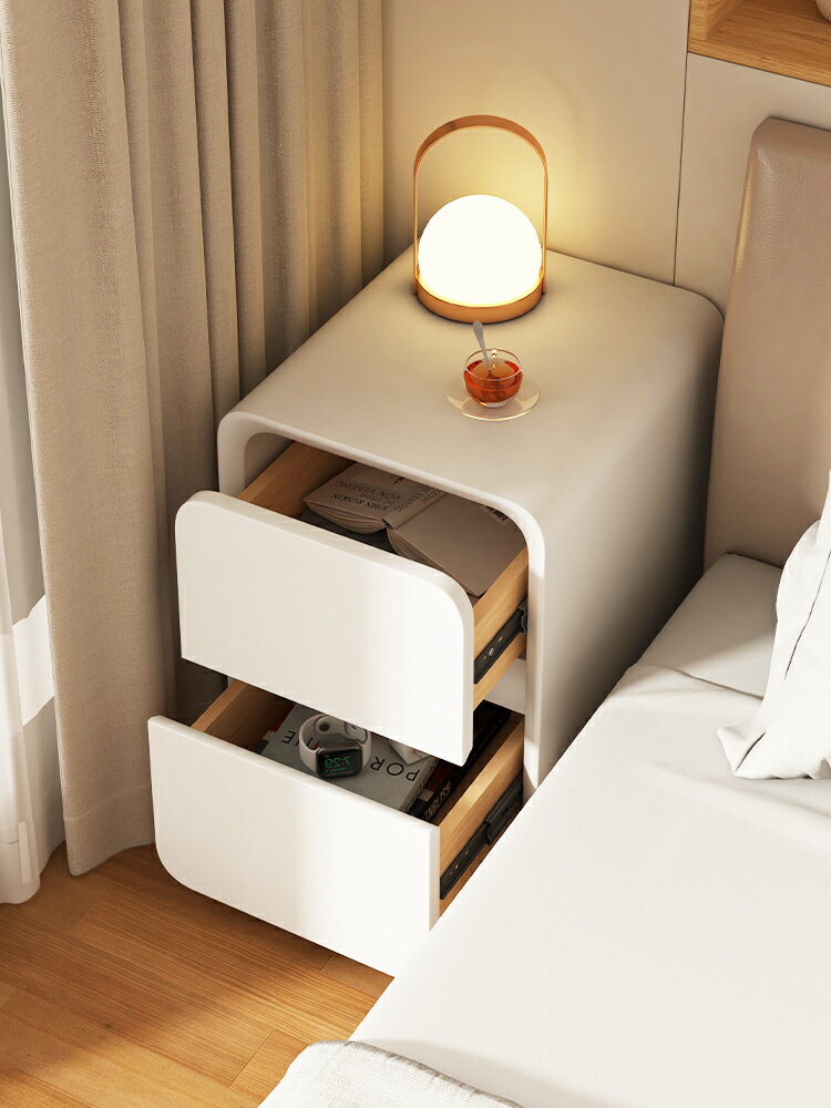 極窄床頭櫃簡約現代小型家用臥室新款收納櫃迷你奶油風夾縫置物架 幸福驛站