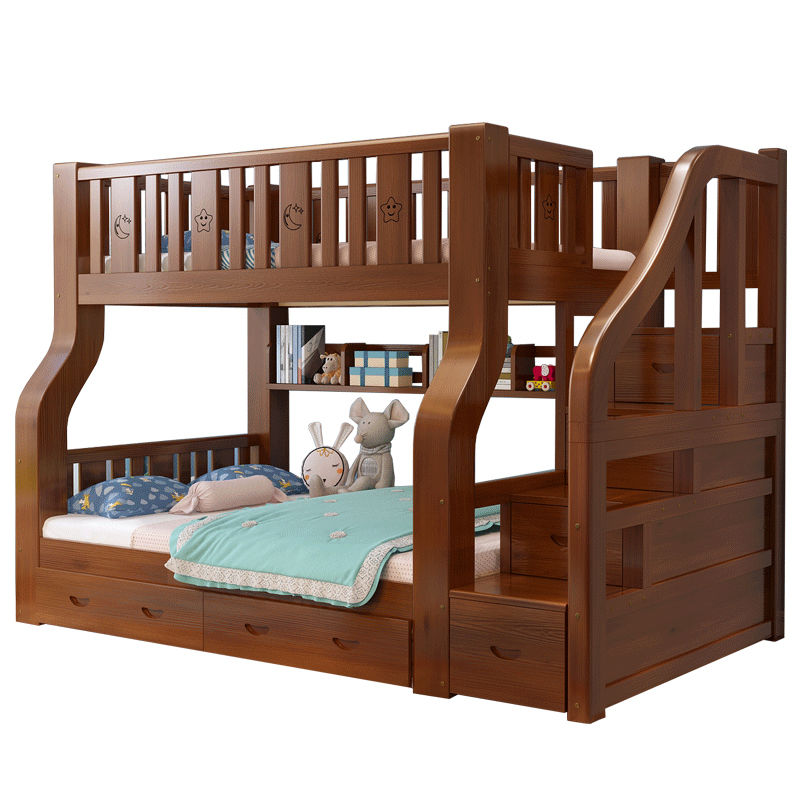 【限時優惠】實木高低木床鋪床二層成人兒童雙層床兩層小戶型多功能儲物上下床