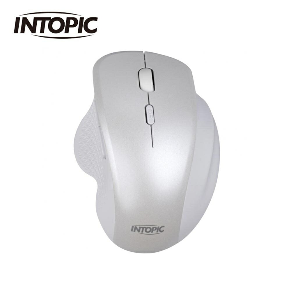 【INTOPIC 廣鼎】MSW-Q770 2.4GHz飛碟無線靜音滑鼠-珍珠白【三井3C】