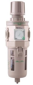 CKD調壓過濾器W3000-10-W 0-1MPA 3分接頭，帶方型內置表的