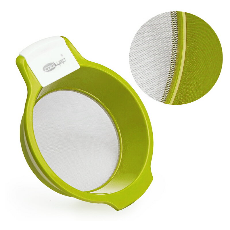 粉篩 麵粉篩 麵包粉篩 英國酷易 面羅篩子面粉篩手持超細40目小號家用烘焙工具自帶刮板『ZW7808』