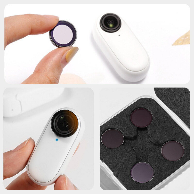 Insta360 GO3拇指運動相機偏振光濾鏡go2CPL/ND8/16/32減光鏡套裝【Snowbelle優選】