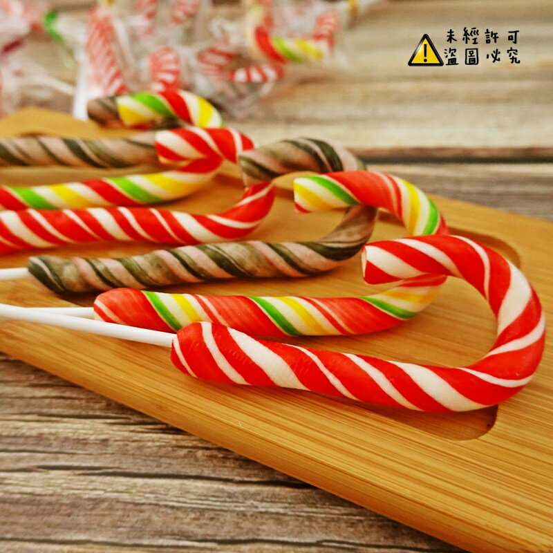 【食尚三味】手工製作大棒棒糖-聖誕大拐杖棒(聖誕拐杖糖 拐杖棒 交換禮物 大拐杖) 300g(30支) (聖誕節糖果)