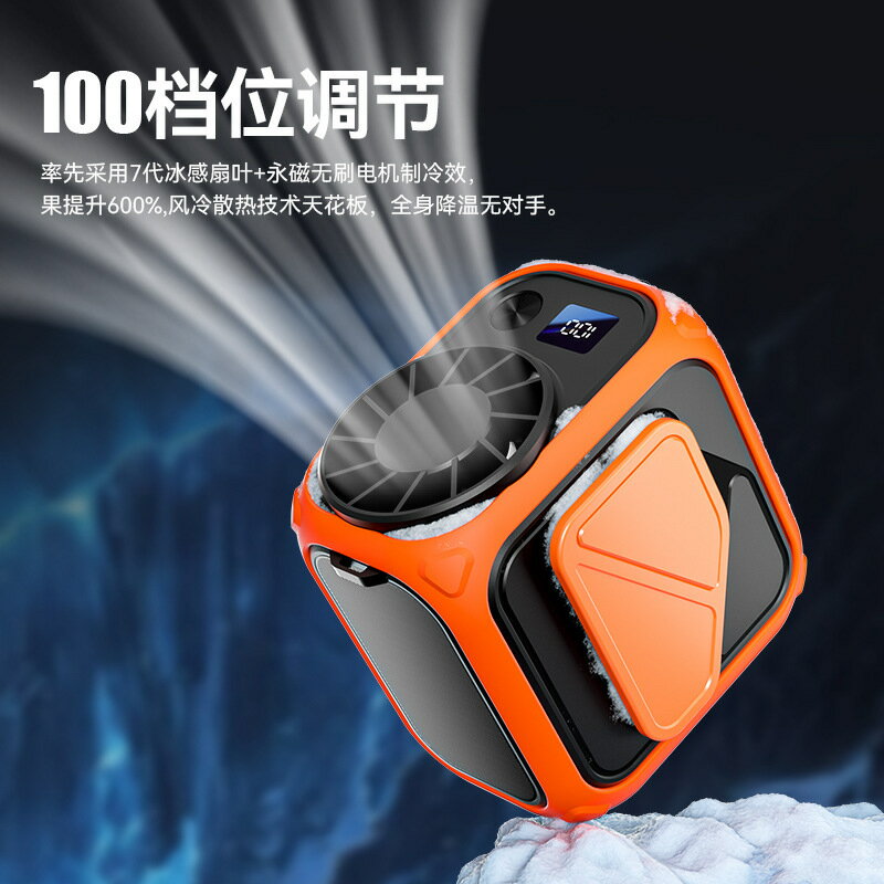 新款戶外掛腰風扇桌面usb高速100檔大風力便攜充電掛脖小風扇【尚宜家居】