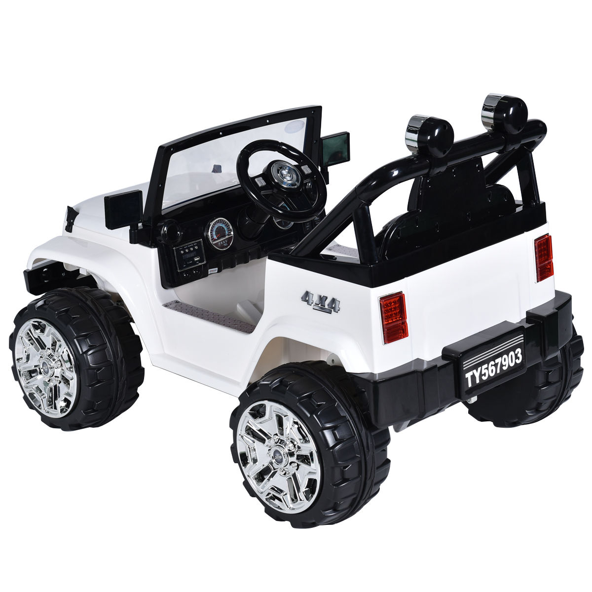 white kids jeep