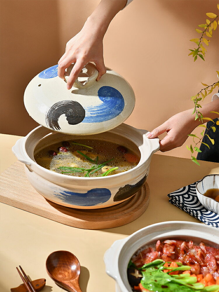 【99預售】日式和風復古陶土砂鍋家用老式煲仔飯陶瓷燜燉鍋砂煲