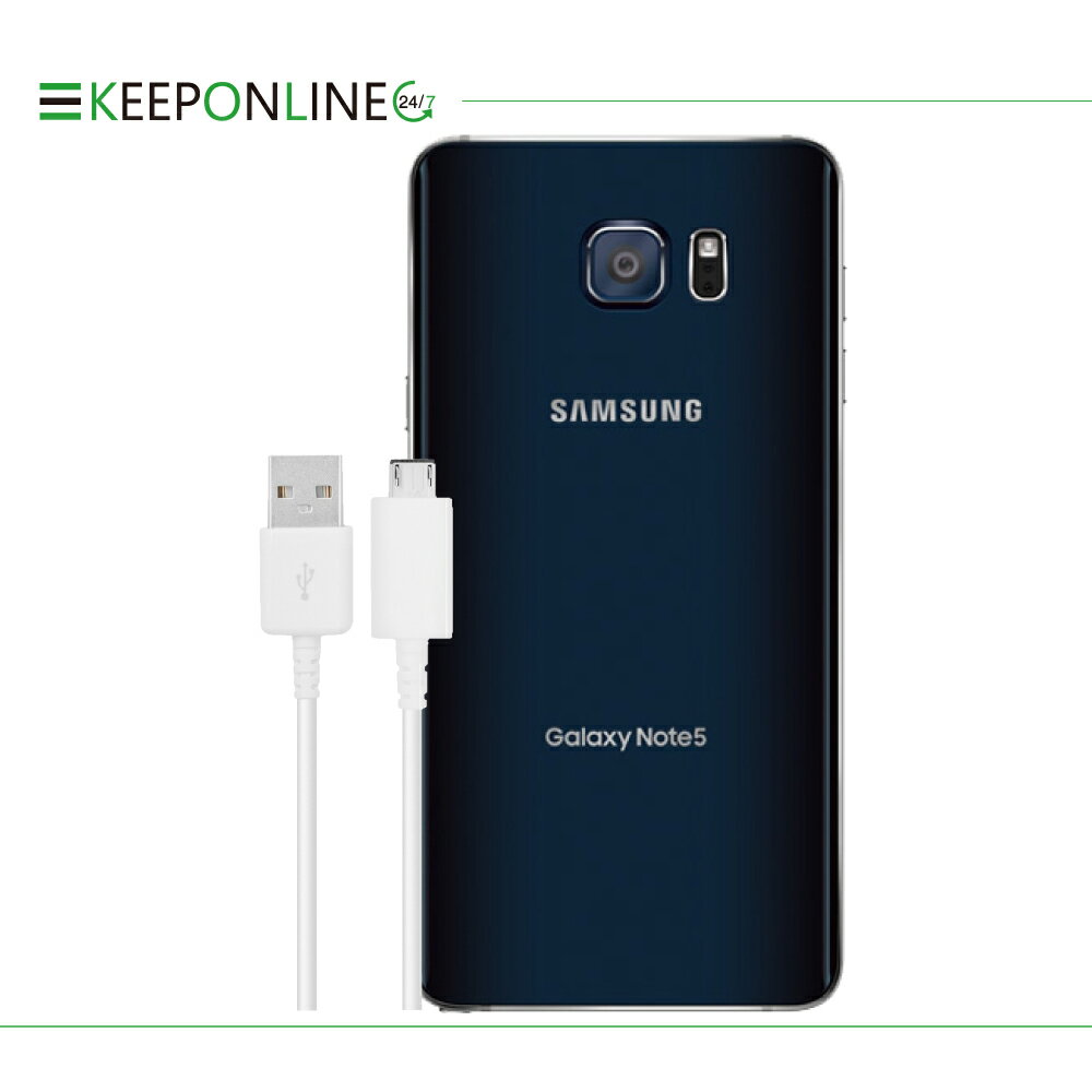 Samsung三星製造 白色新版 Micro USB 充電線-1公尺【適用三星Note/S系列】