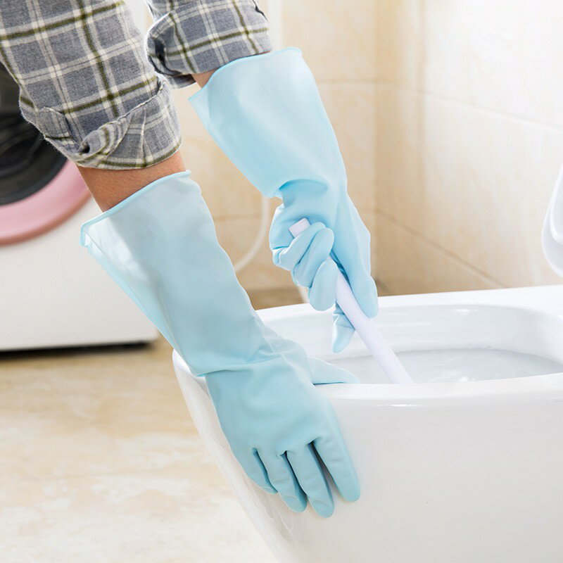 清潔橡膠手套【C010】台灣出貨 居家  加厚清潔塑膠手套 洗碗洗廁所乳膠手套 家務手套 冬天必備 貴婦手必備 1