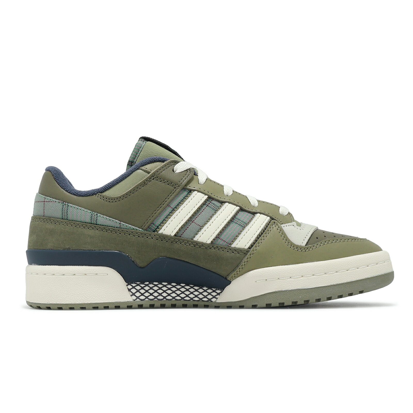 adidas 休閒鞋 Forum Low CL 男鞋 軍綠 米白 復古 格紋 愛迪達 JH9596 1