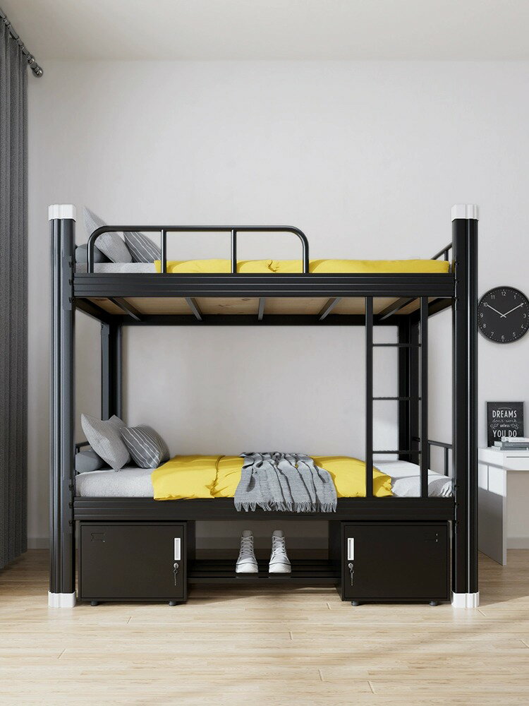 成都上下鋪鐵床雙層床1米員工學生宿舍鐵藝雙人床寢室公寓高低床