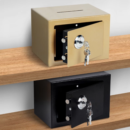 保險櫃家用小型保險箱機械鑰匙迷你床頭全鋼入牆衣帽間保管箱安裝固定隱形辦公室