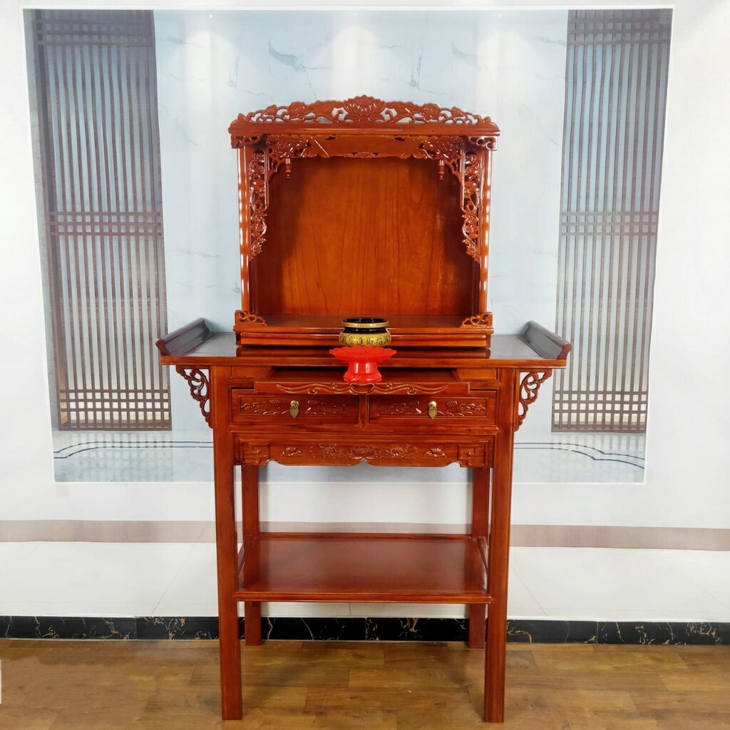 開立發票 【新品上市 宅配免運】 實木供桌農村佛臺家用簡約中式神龕神臺佛櫃供臺財神爺佛像供奉桌 神明桌 神龕 拜拜神桌PHZzz0619