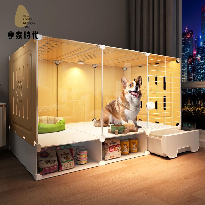 現貨特賣！狗籠 狗窩 養殖籠 寵物籠 狗屋 加高狗籠子小型犬中型犬帶廁所分離一室一廳一衛狗窩寵物狗狗別墅 特價出 免運 開發票【hua3/12】