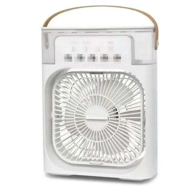 【日本代購】便攜式風扇空調 USB 電風扇 LED 夜燈水霧樂趣 3 合 1 家用空氣加濕器