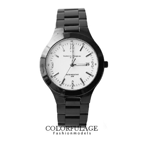 精品范倫鐵諾Valentino腕錶 低調黑型男不銹鋼材質 【NE973】原廠公司貨
