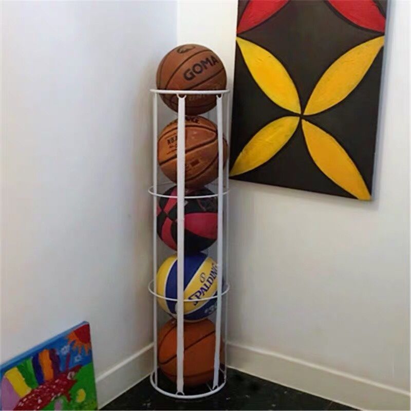 籃球收納架 鐵藝籃球收納架家用兒童足球球架皮球筐排球置物架子籃球框籃球架