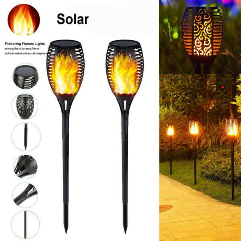臺灣公司 開發票 最低價 太陽能插地火把燈火焰燈火炬戶外草坪燈庭院燈防水花園別墅地插L58公司貨