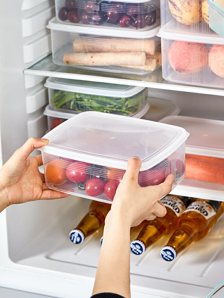保鮮盒冰箱專用帶蓋食品級塑料密封盒蔬菜水果收納盒子透明便當盒