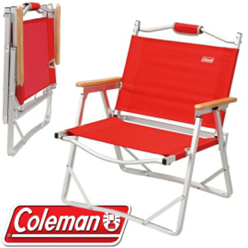 【Coleman 美國 輕薄摺疊椅〈紅〉】CM-7670J/摺疊椅/導演椅/露營椅/休閒椅