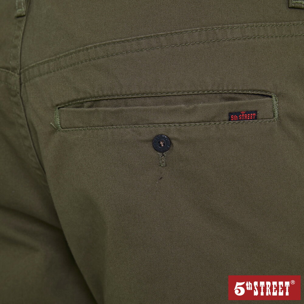 男裝 工作褲 潮系列工裝長褲 墨綠 (970243) 【5th STREET】【APP下單天天10%回饋】 ★神褲節 治裝激推 最高折426 3