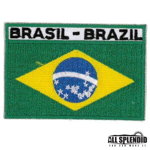 巴西 Brasil 全繡 刺繡貼布 國旗 燙布繡 手作文創 布貼 背包 燙布繡 T恤 補丁圖案 外套 肩章