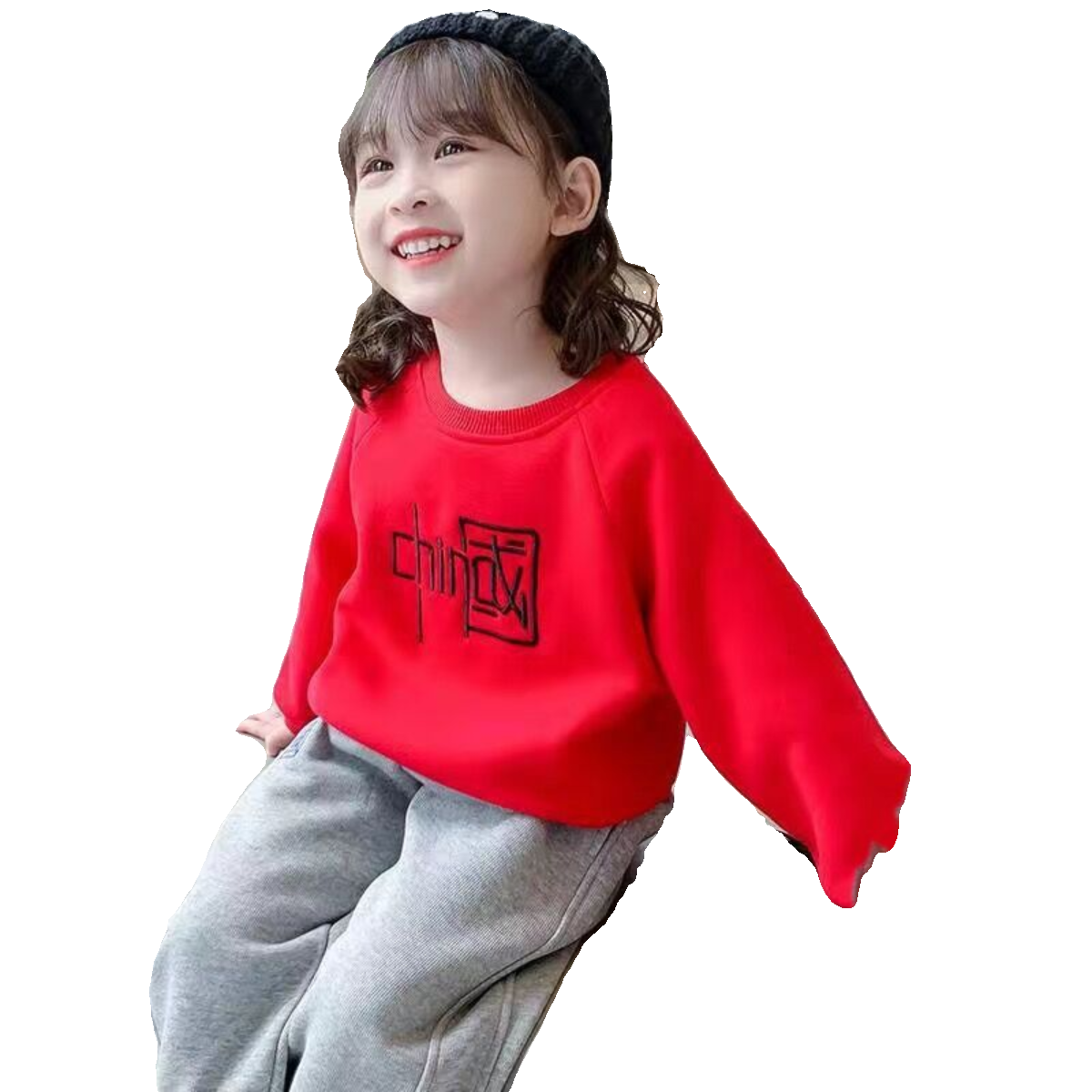 女童上衣上衣冬裝2023新款兒童加絨加厚小女孩秋冬款冬季寶寶套頭