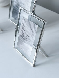 輕奢金屬相冊擺臺水晶現代簡約相框玻璃透明6寸7寸8寸10寸亞克力