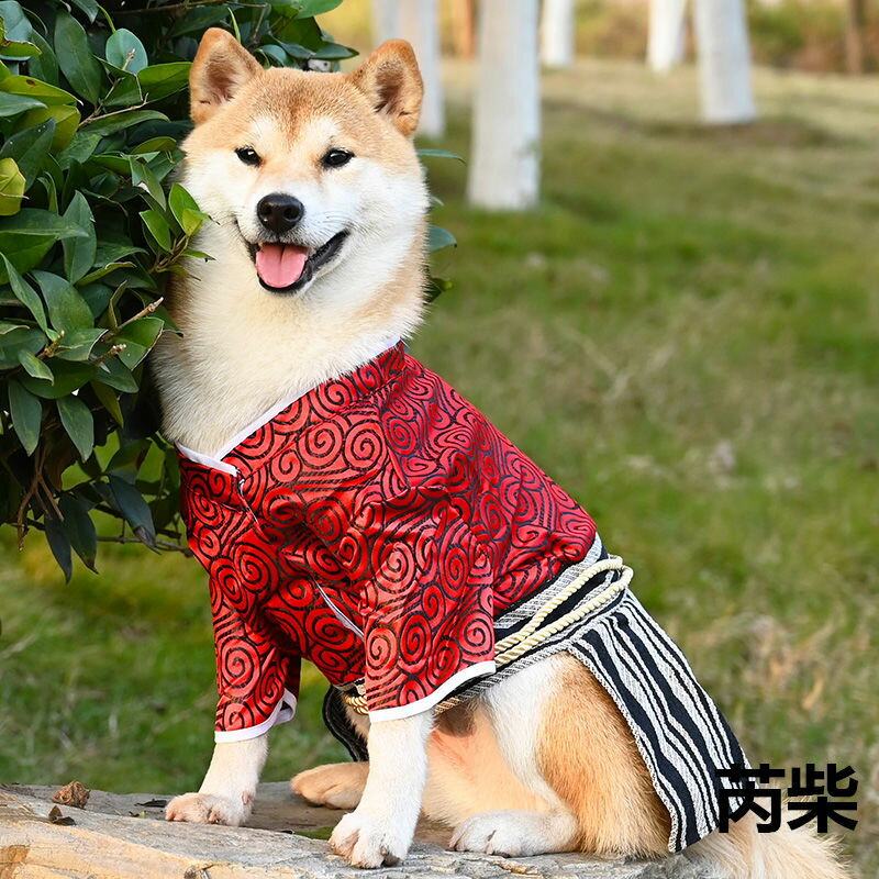 寵物狗狗貓咪柴犬柯基法斗日本武士和風日式男款女款拍照衣服和服